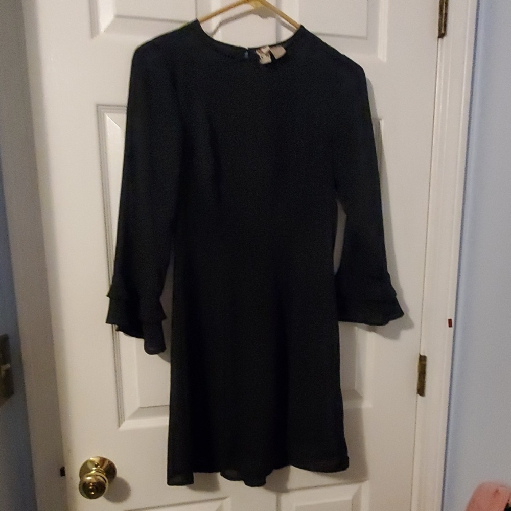 H&M Black Chiffon Dress